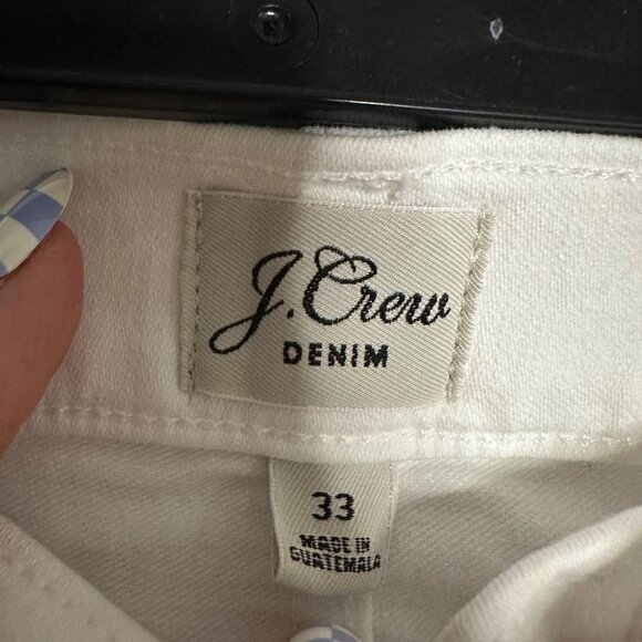 J. Crew 9" Vintage Slim-Straight Jeans White Women's Size 33 Denim Jean - Picture 5 of 8